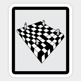 Chessboard Player Chess Pieces Sticker